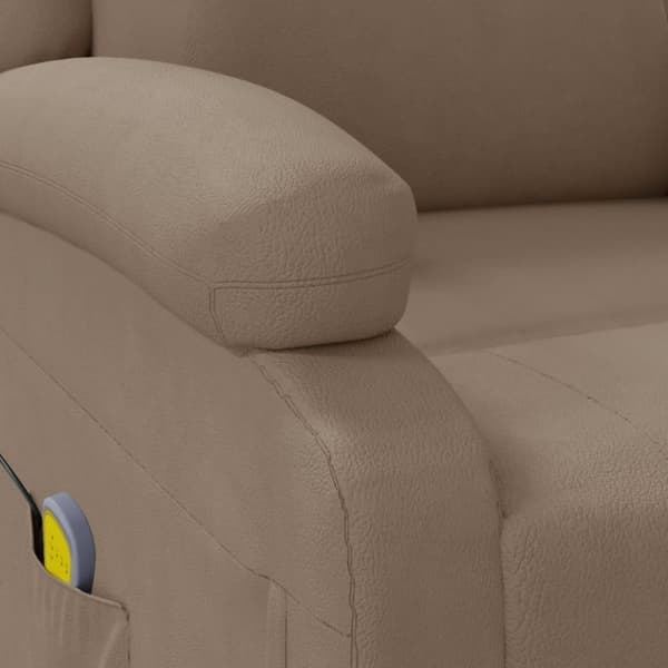 vidaXL Massagefåtölj cappuccino konstläder