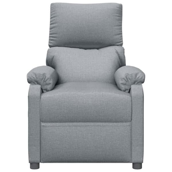 vidaXL Massagefåtölj ljusgrå tyg