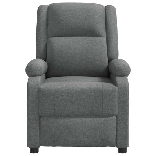 vidaXL Massagefåtölj mörkgrå tyg