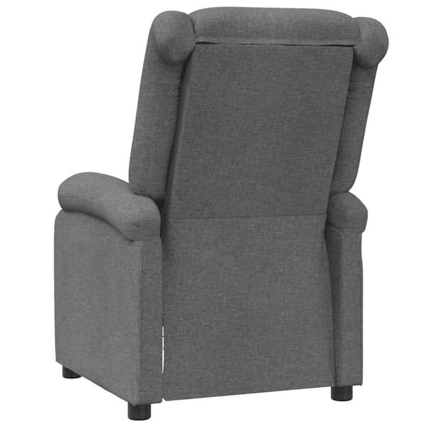 vidaXL Massagefåtölj mörkgrå tyg