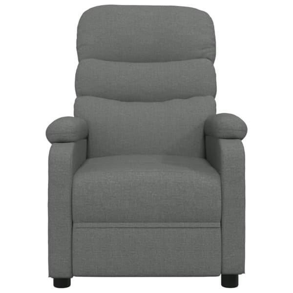 vidaXL Massagefåtölj mörkgrå tyg
