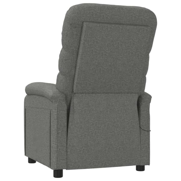 vidaXL Massagefåtölj mörkgrå tyg