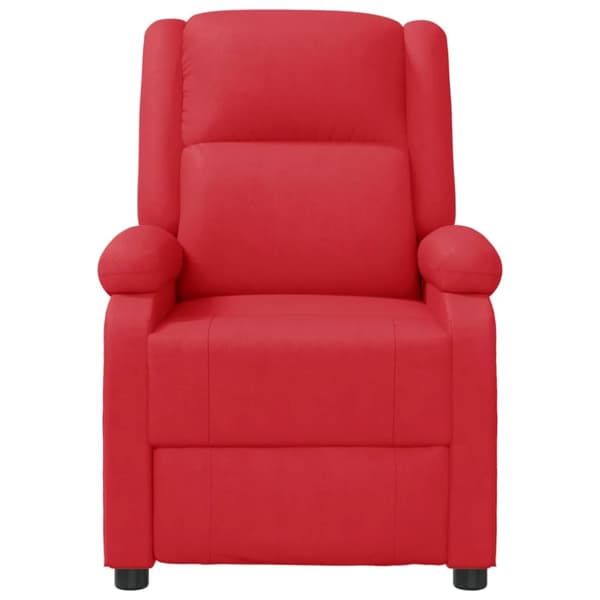 Massagefåtölj röd konstläder