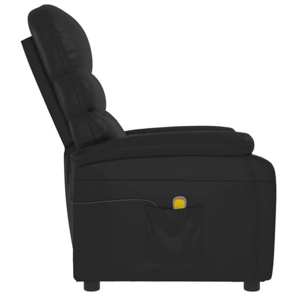 Massagefåtölj svart konstläder