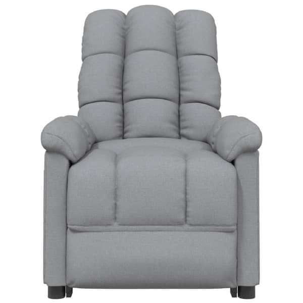 Massagefåtölj ljusgrå tyg