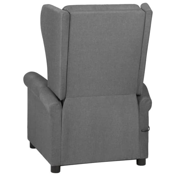 vidaXL Massagefåtölj ljusgrå tyg
