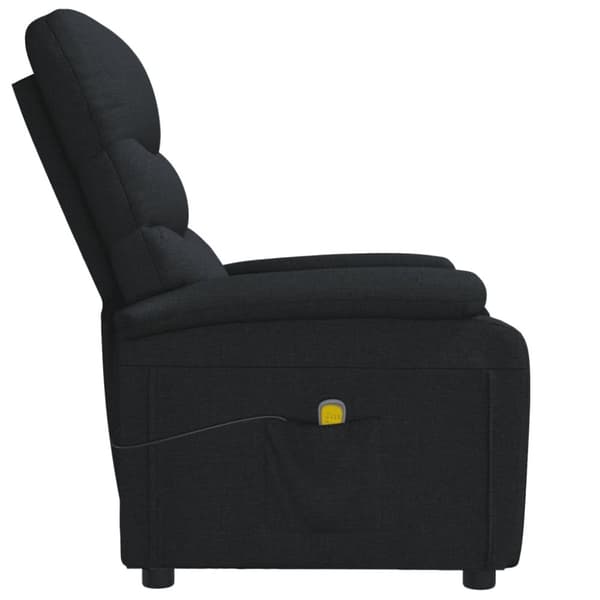 Massagefåtölj svart tyg