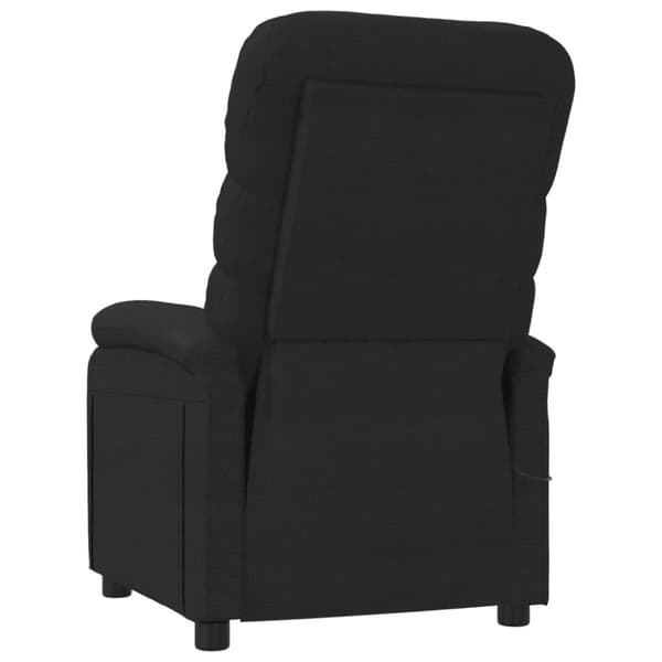 Massagefåtölj svart tyg