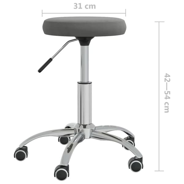 Massagepall mörkgrå sammet