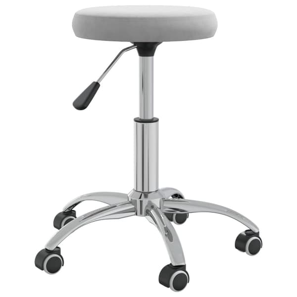Massagepall ljusgrå sammet
