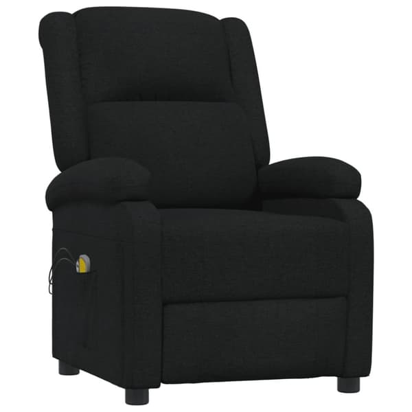 eldrevet massagestol stof sort