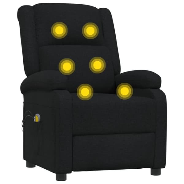 eldrevet massagestol stof sort