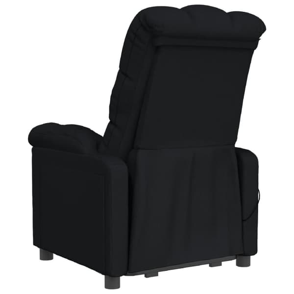 Massagefåtölj svart tyg