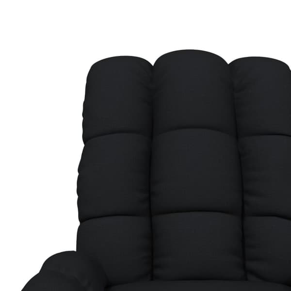 Massagefåtölj svart tyg