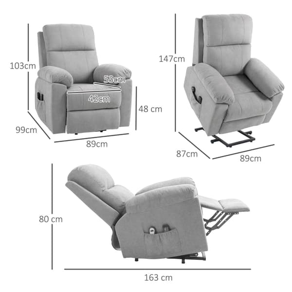Rootz Massagestol - Hvilestol - Senior Mobility Chair - Ultimativ komfort - 8 massagepunkter - Justerbar massagetid - 89 cm x 99 cm x 103 cm