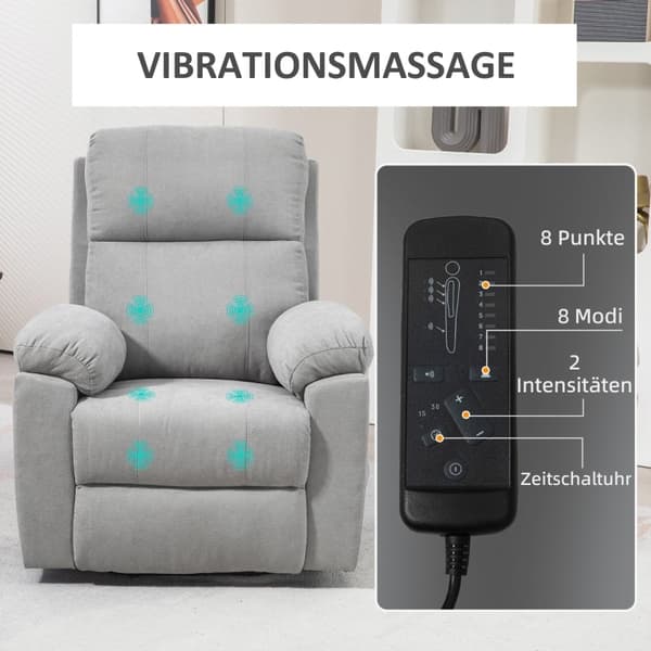 Rootz Massagestol - Hvilestol - Senior Mobility Chair - Ultimativ komfort - 8 massagepunkter - Justerbar massagetid - 89 cm x 99 cm x 103 cm