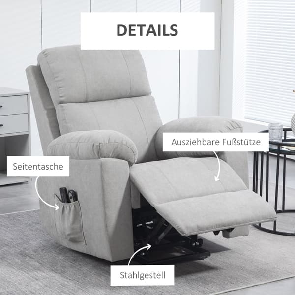 Rootz Massagestol - Hvilestol - Senior Mobility Chair - Ultimativ komfort - 8 massagepunkter - Justerbar massagetid - 89 cm x 99 cm x 103 cm