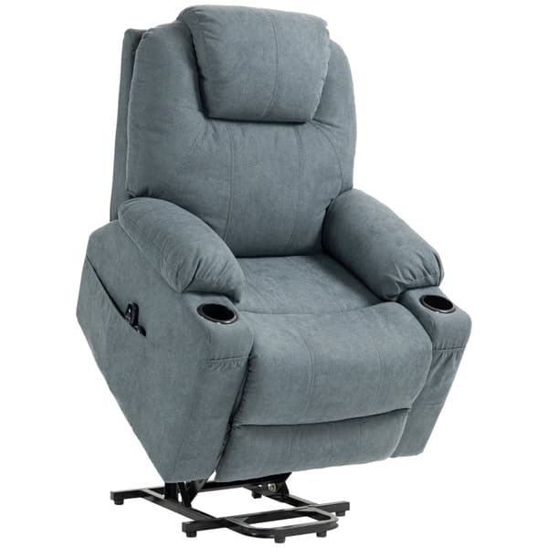 Rootz Massagestol - TV-fåtölj - Liggstol - Ultimat komfort - Enkel uppresningshjälp - Anpassningsbar lutning - 90L x 101W x 107H cm - Polyestertyg