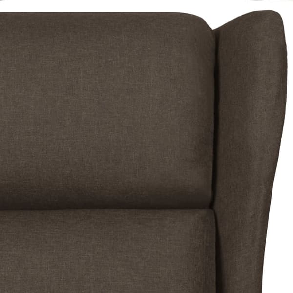 Massagefåtölj mörkbrun tyg