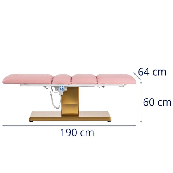 physa - Behandlingsbänk - 300 W - 150 kg - Rosa/guld