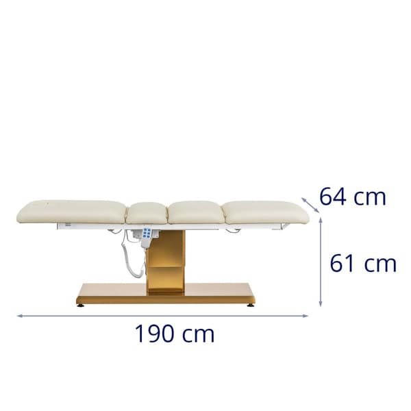 physa - Behandlingsbänk - 300 W - 150 kg - Creme/guld
