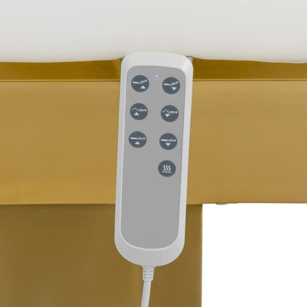 Behandlingsbänk - Elektrisk - 200 kg - Vit / guld - Uppvärmningsbar - 3 motorer -