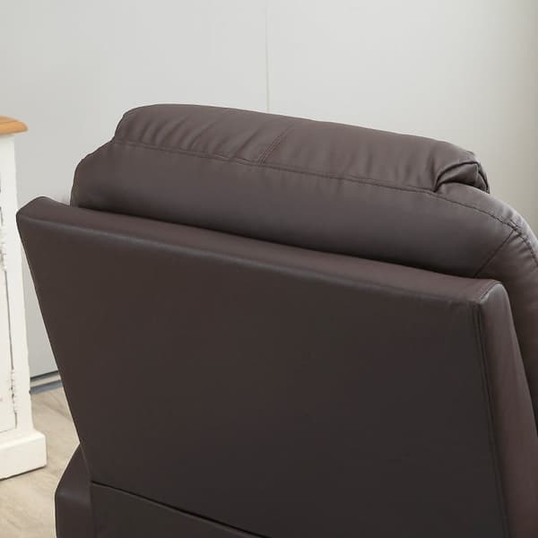 Rootz Electric Riser TV-tuoli - Hierontatuoli - Seisontatuki - Ruskea keinonahka - 88cm x 99cm x 106cm