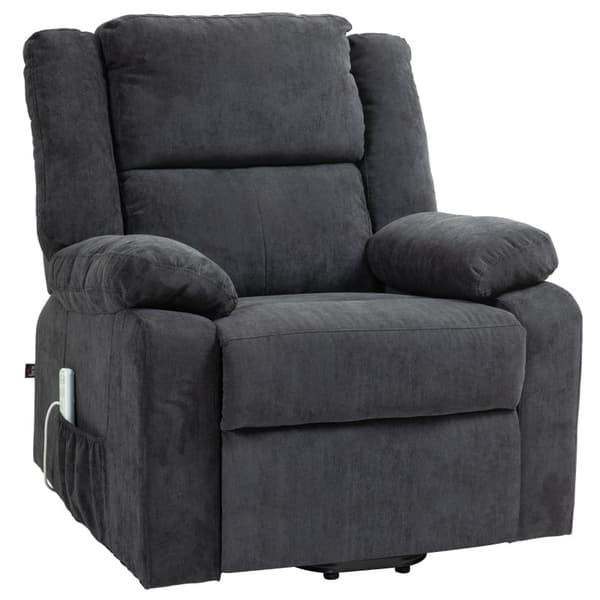 Rootz elektrisk vilstol - Fåtölj - TV-stol - Ståhjälp - Mobilitetsstöd - Plyschtyg - 91cm x 93cm x 105cm