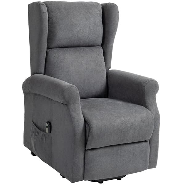 Rootz elektrisk vilstol med uppresningshjälp - TV-fåtölj - Linnetyg - Fjärrkontroll - 72,5 cm x 94 cm x 109 cm