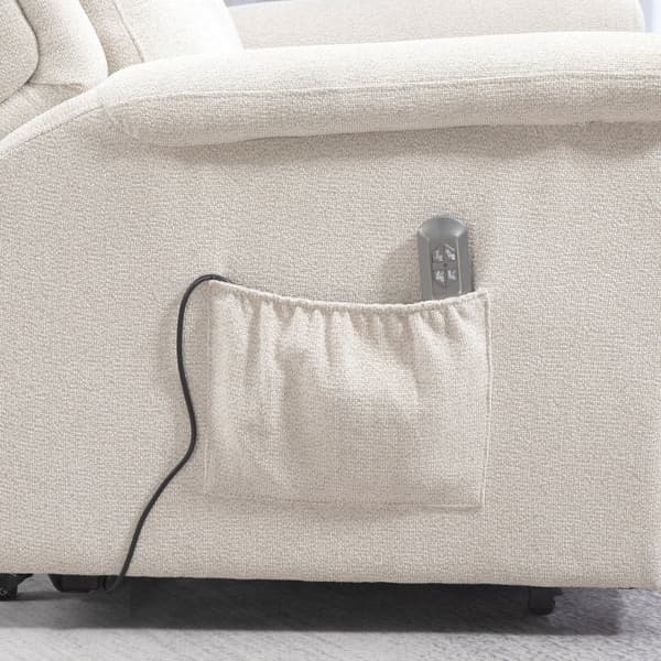 Rootz Risers -tuoli - Sähköinen nostotuoli - Seisontatuki - Painike - Pellavalookangas - 92cm x 87cm x 108cm