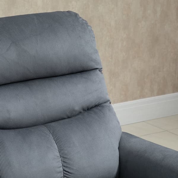 Rootz Power Lift Hvilestol - Seniorvenlig - Elektrisk TV Hvilestol - Vibrationsmassage - Varmepuder - Mørkegrå - 79cm x 97cm x 103cm
