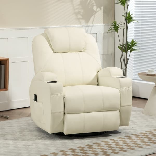 Rootz Hierontanojatuoli - TV-nojatuoli - Keinonahkainen nojatuoli - Ultimate Comfort - 89L x 99W x 106K cm