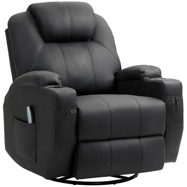 Rootz-hierontatuoli - TV-nojatuoli - keinonahka - Ultimate Comfort - 89L x 99L x 106K cm