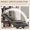 Miniatyrbild 4 av 10: Rootz TV-fåtöljstol med pall - Spelstol - Vippfunktion - konstläder - 81cm x 95cm x 107cm