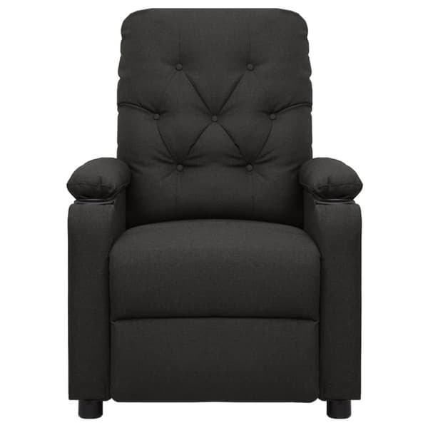 Massagefåtölj svart tyg