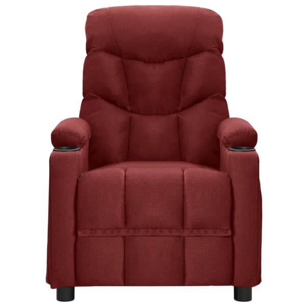 Massagefåtölj vinröd tyg