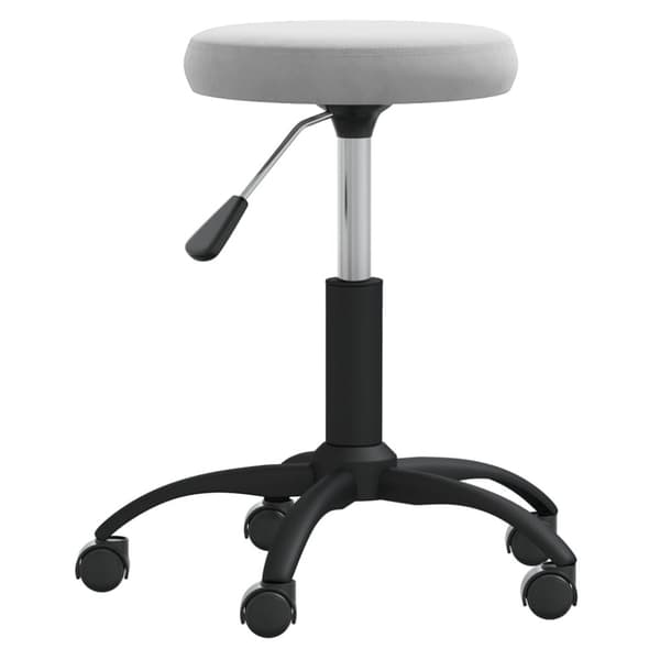 Massagepall ljusgrå sammet