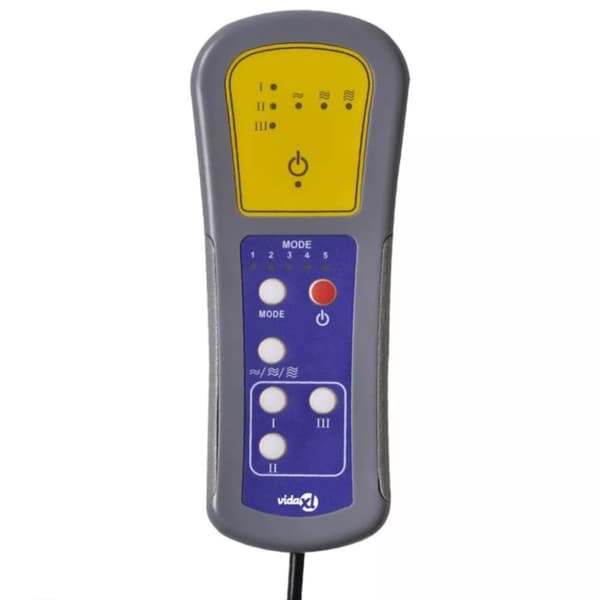 Elektrisk massagefåtölj gräddvit tyg