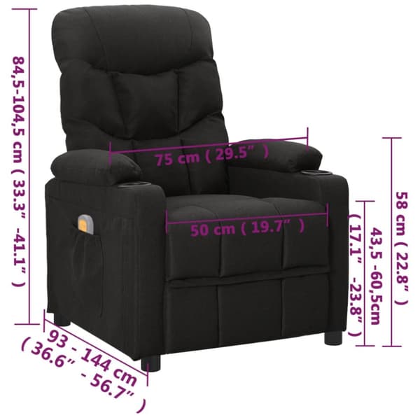 massagestol stof sort