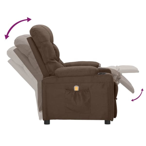 massagestol stof brun
