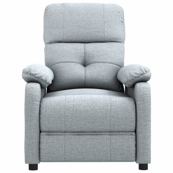 Massagefåtölj ljusgrå tyg