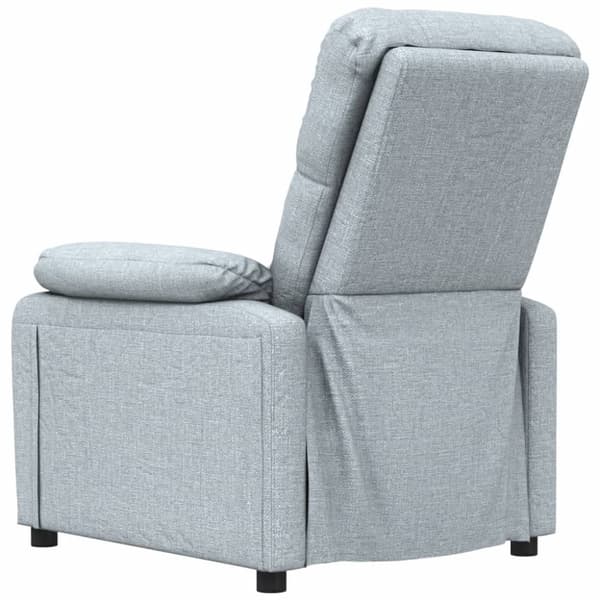Massagefåtölj ljusgrå tyg