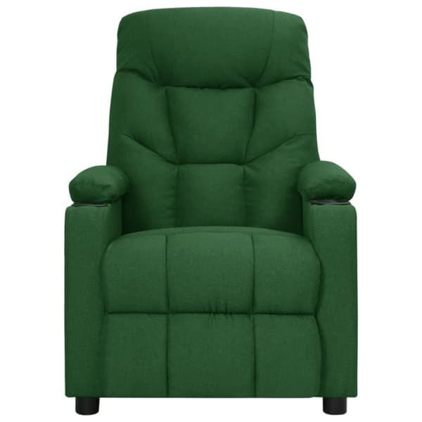 Massagefåtölj mörkgrön tyg