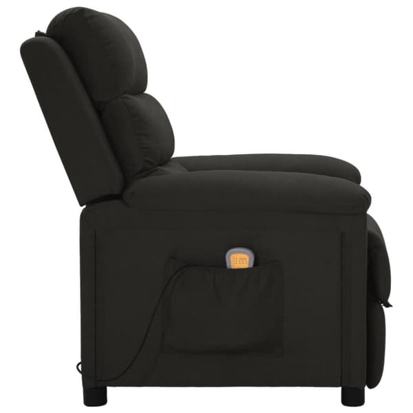 Massagefåtölj svart tyg