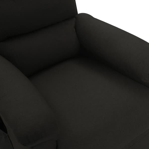 Massagefåtölj svart tyg