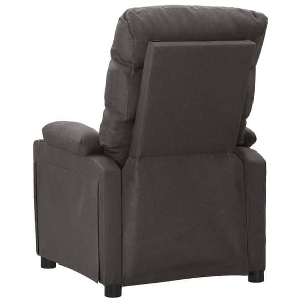 Massagefåtölj mörkgrå tyg