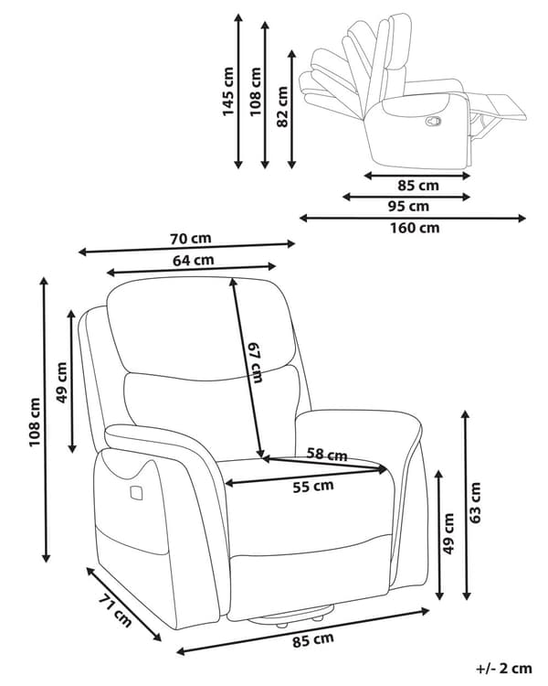 Massagestol Taupe Kunstlæder Lænestol med Løftefunktion Elektrisk Recliner Hvilestol med Motor Sædeløft Stol Fjernbetjening Seniorstol