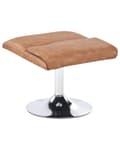 Miniatyrbilde 10 av 11: Lenestol med fotskammel Brun Imitert skinn Metallramme Svingbar Massasje- og varmefunksjon Retro design Hvilestol