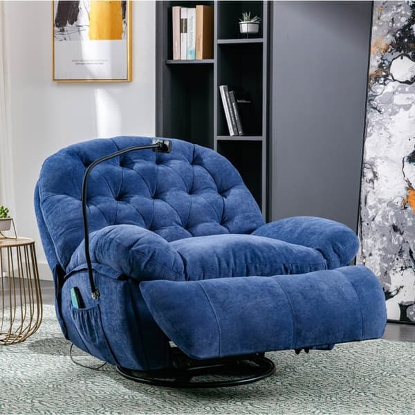 Rootz stofmassagestol - Loungestol - Roterende stol - Opvarmet massage - 92cm x 100cm x 104cm