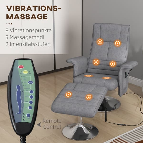 Elektrisk Recliner, 78x95x88 cm, Mørkegrå